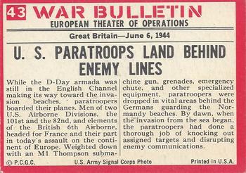 1965 Philadelphia Gum War Bulletin #43 Ready To Fight Back
