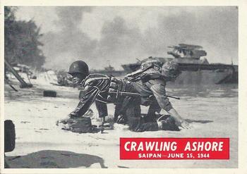 1965 Philadelphia Gum War Bulletin #46 Crawling Ashore Front