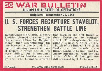 1965 Philadelphia Gum War Bulletin #56 House To House Back