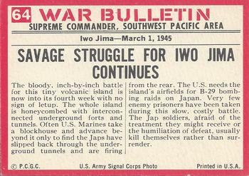 1965 Philadelphia Gum War Bulletin #64 Ready To Quit Back