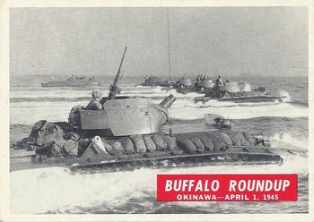 1965 Philadelphia Gum War Bulletin #69 Buffalo Roundup Front