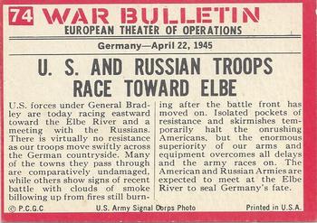 1965 Philadelphia Gum War Bulletin #74 Hot On Their Heels Back