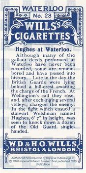 1990 Imperial 1915 Wills's Waterloo (reprint) #23 Hughes at Waterloo Back