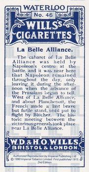 1990 Imperial 1915 Wills's Waterloo (reprint) #46 La Belle Alliance Back