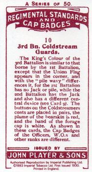 1993 Imperial Publishing Ltd Regimental Standards and Cap Badges #10 3rd Bn. Coldstream Guards Back