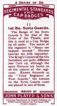 1993 Imperial Publishing Ltd Regimental Standards and Cap Badges #11 1st Bn. Scots Guards Back