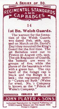 1993 Imperial Publishing Ltd Regimental Standards and Cap Badges #14 1st Bn. Welsh Guards Back