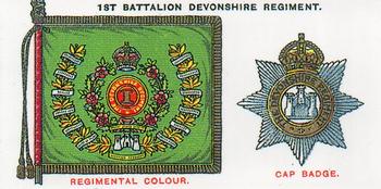 1993 Imperial Publishing Ltd Regimental Standards and Cap Badges #22 1st Bn. Devonshire Regiment Front