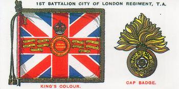 1993 Imperial Publishing Ltd Regimental Standards and Cap Badges #47 1st Bn. City of London Regiment, T.A. Front