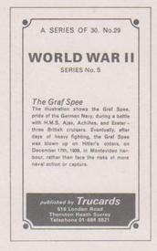 1970 Trucards World War 2 #29 The Graf Spee Back