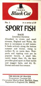 1978 Craven Black Cat Sport Fish #1 Dace Back