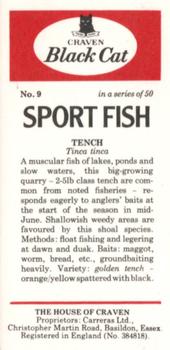 1978 Craven Black Cat Sport Fish #9 Tench Back