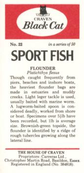 1978 Craven Black Cat Sport Fish #22 Flounder Back