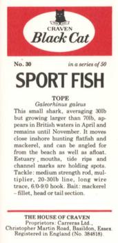 1978 Craven Black Cat Sport Fish #30 Tope Back