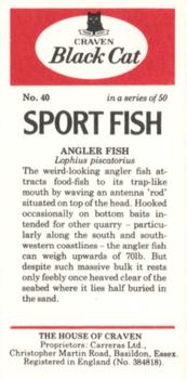 1978 Craven Black Cat Sport Fish #40 Angler Fish Back