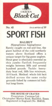 1978 Craven Black Cat Sport Fish #42 Halibut Back
