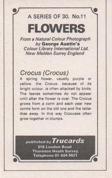 1970 Trucards Flowers #11 Crocus Back