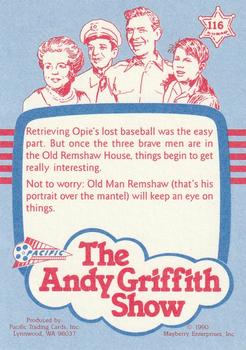 1991 Pacific The Andy Griffith Show Series 2 #116 Chance of a Ghost? Back
