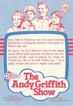 1991 Pacific The Andy Griffith Show Series 2 #125 On Patrol Back