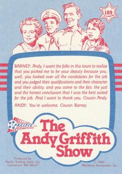 1991 Pacific The Andy Griffith Show Series 2 #189 Courthouse Cousins Back