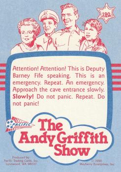 1991 Pacific The Andy Griffith Show Series 2 #190 Barney and the Cave Rescue Back