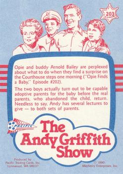 1991 Pacific The Andy Griffith Show Series 2 #203 Two Boys and a Baby Back