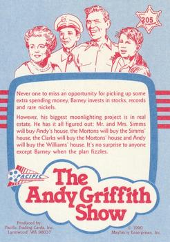 1991 Pacific The Andy Griffith Show Series 2 #205 Barney Fife, Realtor Back