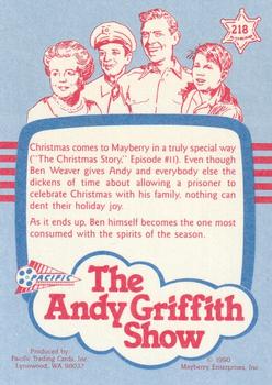 1991 Pacific The Andy Griffith Show Series 2 #218 Tannenbaum Barn Back