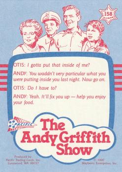 1991 Pacific The Andy Griffith Show Series 2 #158 Otis With Andy's Fixer-upper Back
