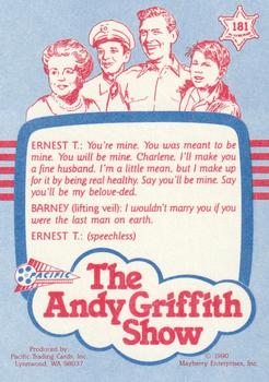 1991 Pacific The Andy Griffith Show Series 2 #181 Mountain Wedding Back