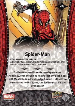 2014 Upper Deck Marvel Premier #24 Spider-Man Back