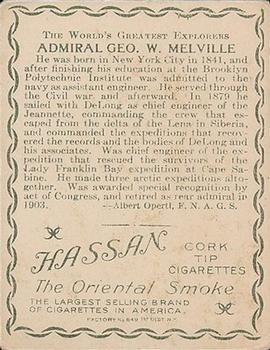 1910 Hassan The World's Greatest Explorers (T118) #NNO Rear Admiral George Melville Back