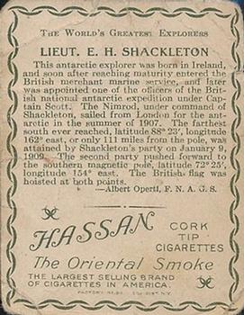 1910 Hassan The World's Greatest Explorers (T118) #NNO Lieutenant E.H. Shackleton Back