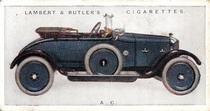 1922 Lambert & Butler Motor Cars #11 A.C. Front