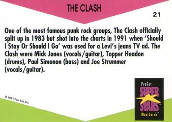 1991 Pro Set SuperStars MusiCards (UK Edition) #21 The Clash Back