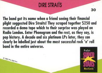 1991 Pro Set SuperStars MusiCards (UK Edition) #30 Dire Straits Back
