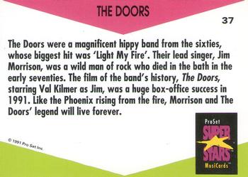1991 Pro Set SuperStars MusiCards (UK Edition) #37 The Doors Back