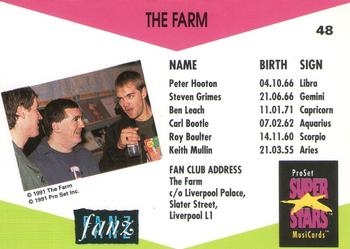 1991 Pro Set SuperStars MusiCards (UK Edition) #48 The Farm Back