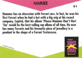 1991 Pro Set SuperStars MusiCards (UK Edition) #51 Hammer Back