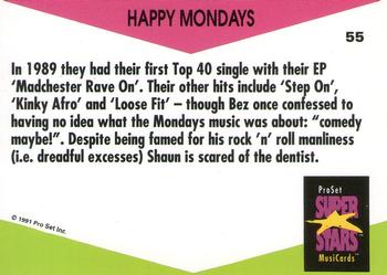 1991 Pro Set SuperStars MusiCards (UK Edition) #55 Happy Mondays Back