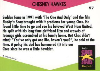 1991 Pro Set SuperStars MusiCards (UK Edition) #57 Chesney Hawkes Back