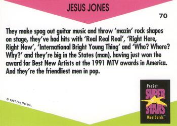 1991 Pro Set SuperStars MusiCards (UK Edition) #70 Jesus Jones Back