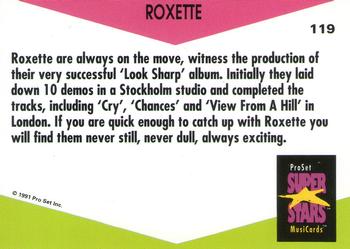 1991 Pro Set SuperStars MusiCards (UK Edition) #119 Roxette Back