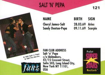 1991 Pro Set SuperStars MusiCards (UK Edition) #121 Salt 'N' Pepa Back