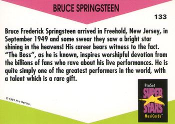 1991 Pro Set SuperStars MusiCards (UK Edition) #133 Bruce Springsteen Back