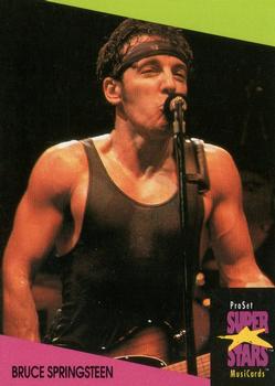 1991 Pro Set SuperStars MusiCards (UK Edition) #133 Bruce Springsteen Front