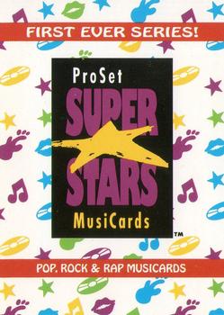 1991 Pro Set SuperStars MusiCards (UK Edition) #NNO Advert Front