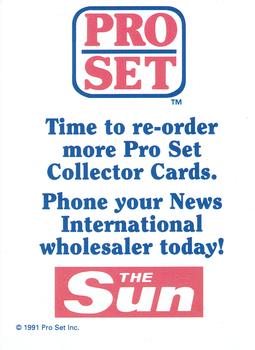 1991 Pro Set SuperStars MusiCards (UK Edition) #NNO Box Bottom Insert Back