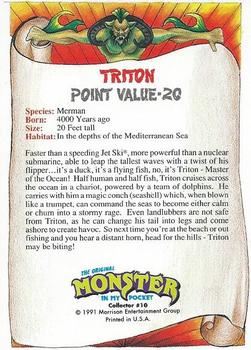 1991 Topps Monster in My Pocket (US Edition) #10 Triton Back