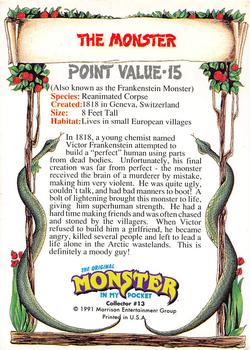 1991 Topps Monster in My Pocket (US Edition) #13 The Monster Back
